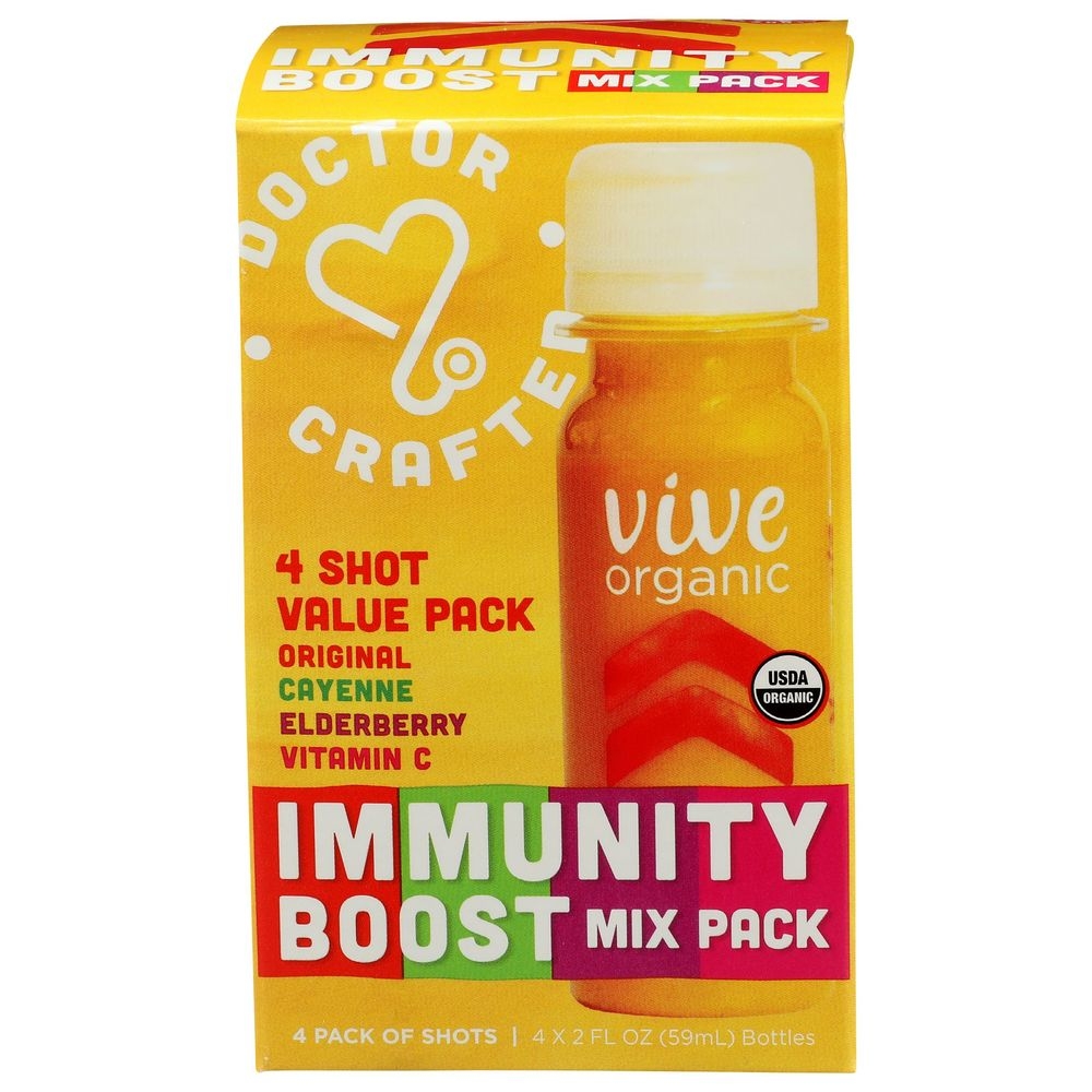 Vive Organic Immunity Boost Mix Pack, 2 Fluid Ounce -- 24 per case