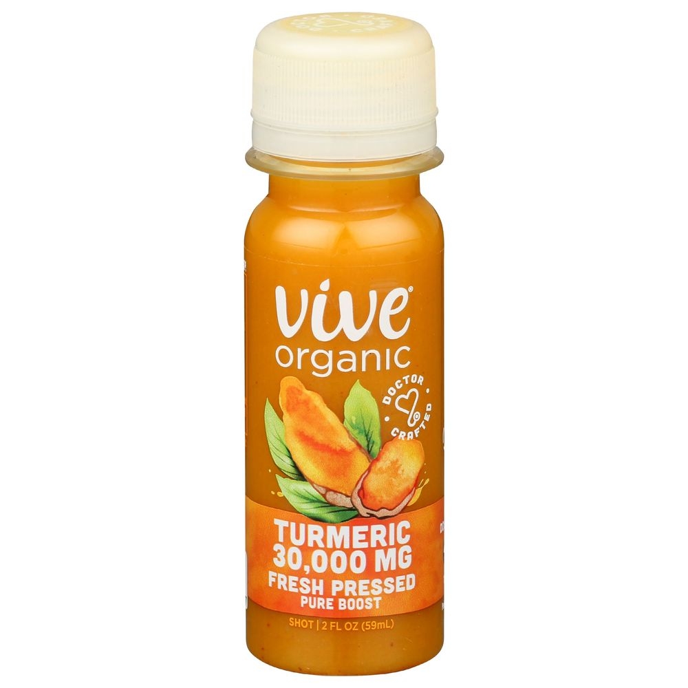 Vive Organic Turmeric Pure Boost Wellness Shot, 2 Ounce -- 12 per case