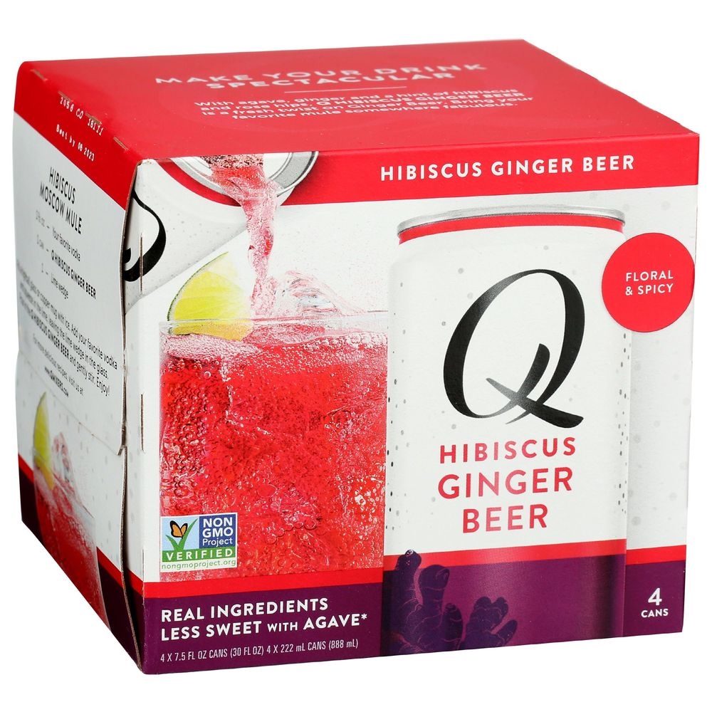 Q Mixers Hibiscus Ginger Beer, 30 Fluid Ounce -- 6 per case