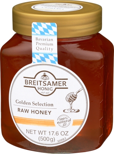 Breitsamer Golden Selection Raw Honey, 17.6 Ounce -- 6 per case