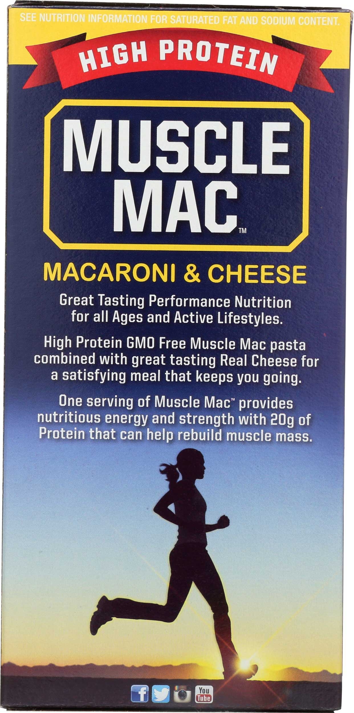 Muscle Mac High Protein Macaroni and Cheese, 6.75 Ounce -- 10 per case