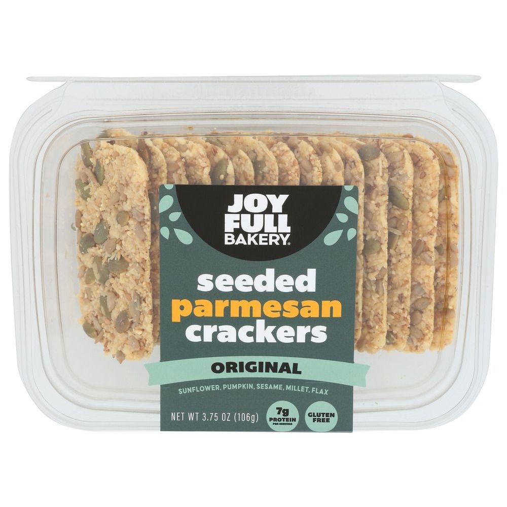 Joyfull Bakery Original Seeded Parmesan Crackers, 3.75 Ounce -- 8 per case