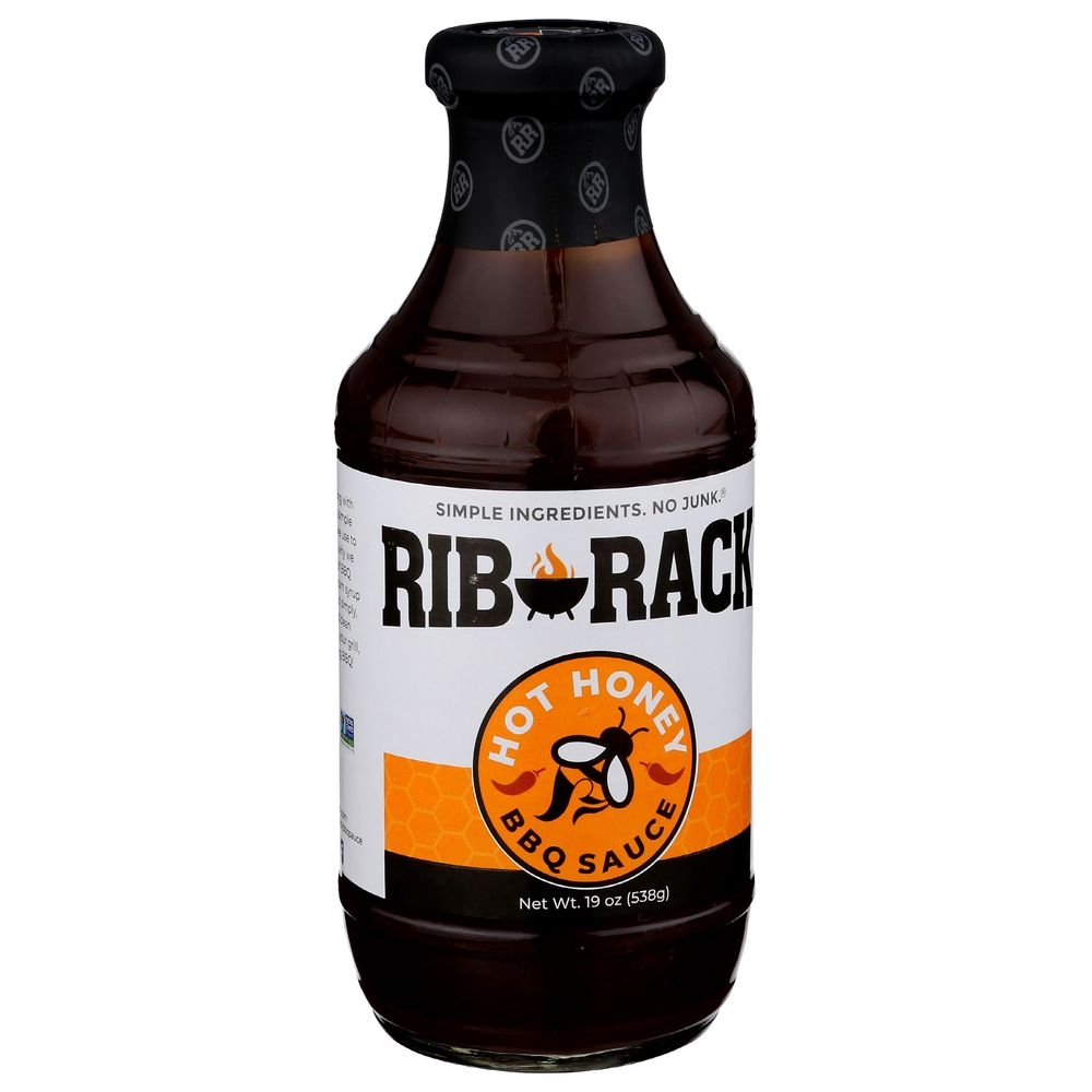 Rib Rack Hot Honey BBQ Sauce, 19 Ounce -- 6 per case