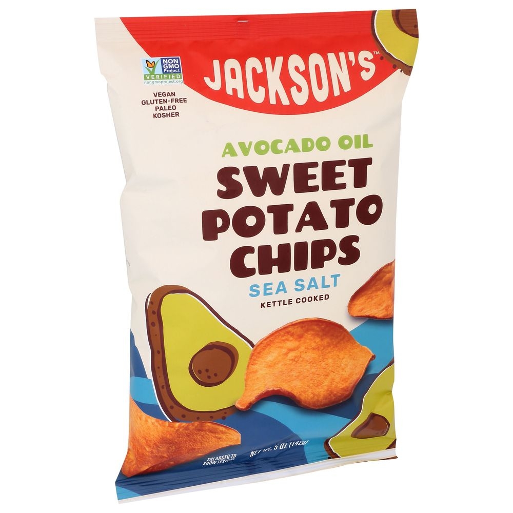 Jacksons Sea Salt Sweet Potato Chips with Avocado Oil, 5 Ounce -- 12 per case