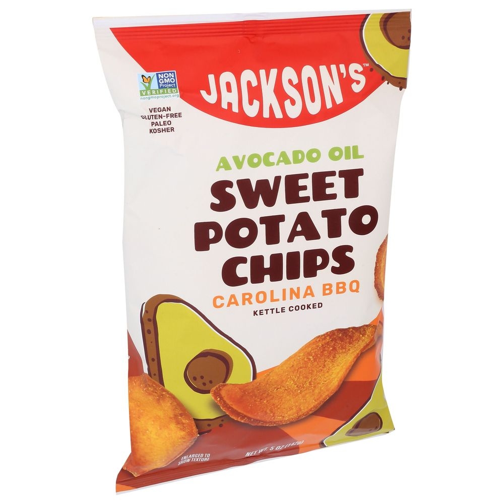 Jacksons Carolina BBQ Sweet Potato Chips with Avocado Oil, 5 Ounce -- 12 per case