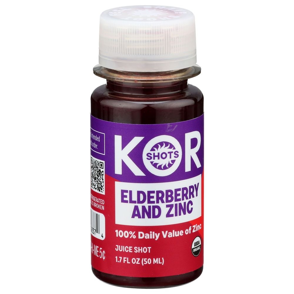 Kor Organic Elderberry and Zing Defense Shot, 1.7 Fluid Ounce -- 12 per case