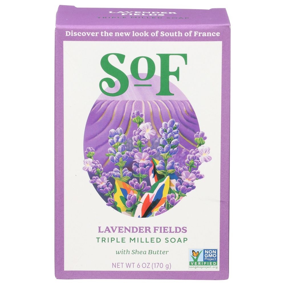 South Of France Lavender Fields Triple Milled Bar Soap, 6 Ounce