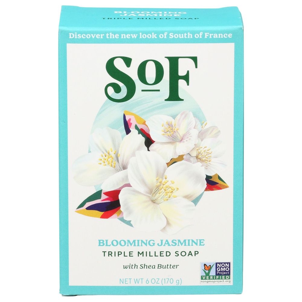 South Of France Blooming Jasmine Triple Milled Bar Soap, 6 Ounce