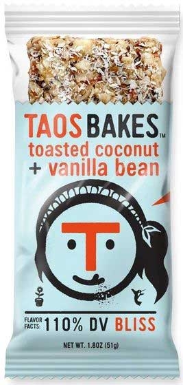 Taos Bakes Toasted Coconut Plus Vanilla Bean Energy Bar, 1.8 Ounce -- 12 per case