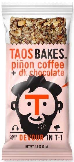 Taos Bakes Pinon Coffee Plus Dark Chocolate Energy Bar, 1.8 Ounce -- 12 per case