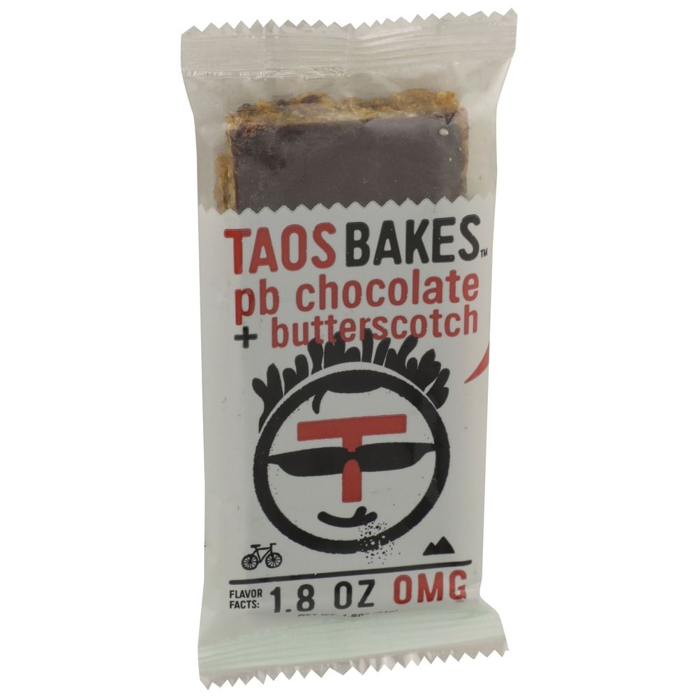 Taos Bakes Peanut Butter Chocolate and Butterscotch Snack Bar, 1.8 Ounce -- 12 per case