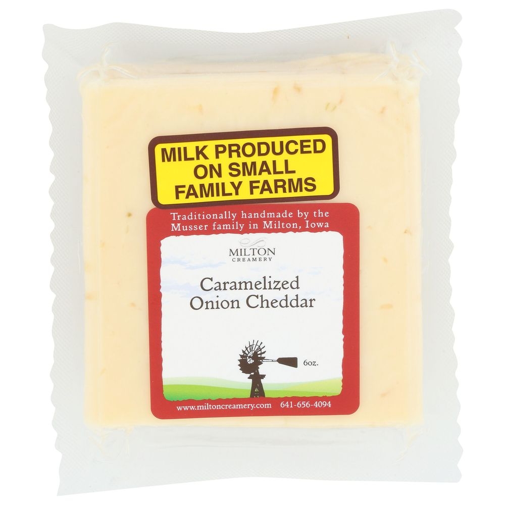 Milton Creamery Caramelized Onion Cheddar Cheese, 6 Ounce -- 12 per case
