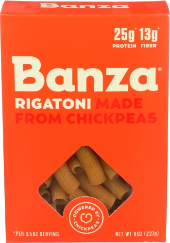Banza Chickpea Rigatoni Pasta, 8 Ounce -- 6 per case