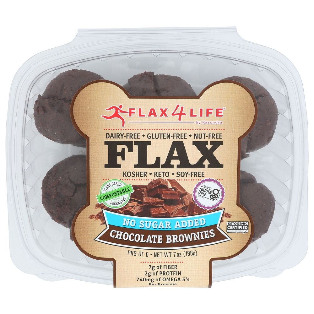 Flax 4 life Chocolate Brownie, 7 Ounce -- 8 per case