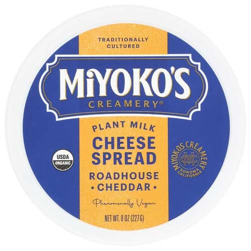 Miyokos Organic Cheers to Cheddah Vegan Roadhouse Cheese Spread, 8 Ounce -- 6 per case