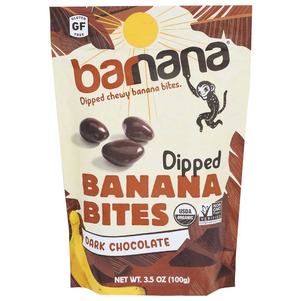 Barnana Organic Chocolate Chewy Banana Bites, 3.5 Ounce -- 12 per case.