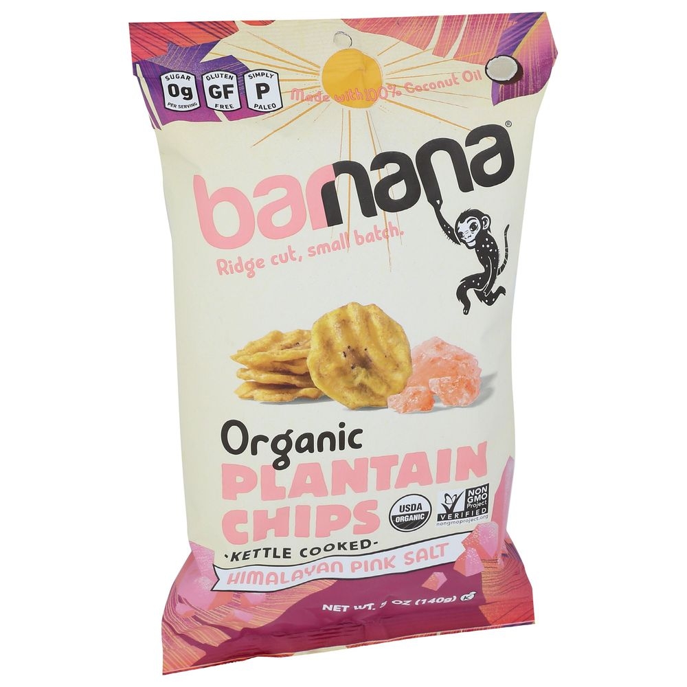 Barnana Organic Himalayan Pink Salt Plantain Chips, 5 Ounce -- 6 per case