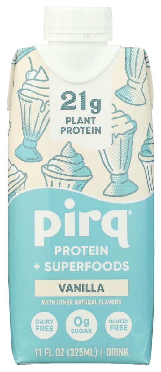 Pirq Vanilla Plant Protein Shake, 11 Fluid Ounce -- 12 per case