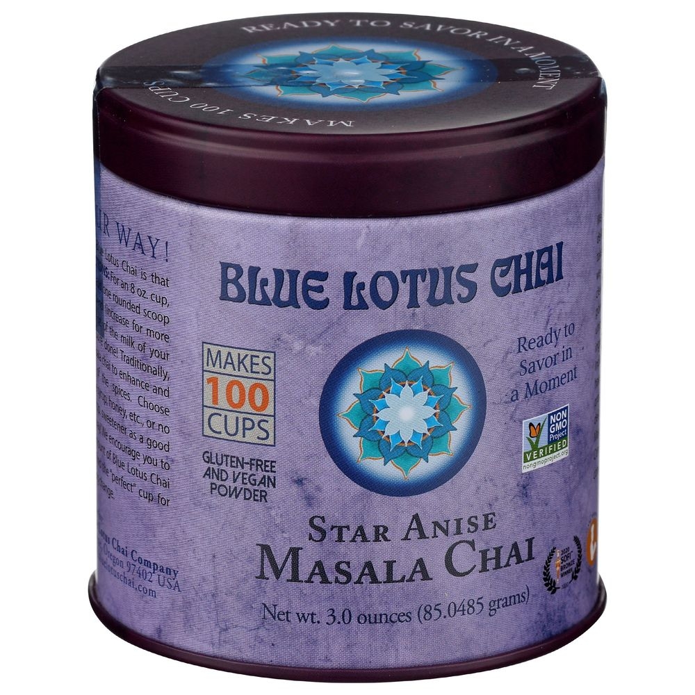 Blue Lotus Chai Star Anise Masala Chai Powder, 3 Ounce -- 6 per case
