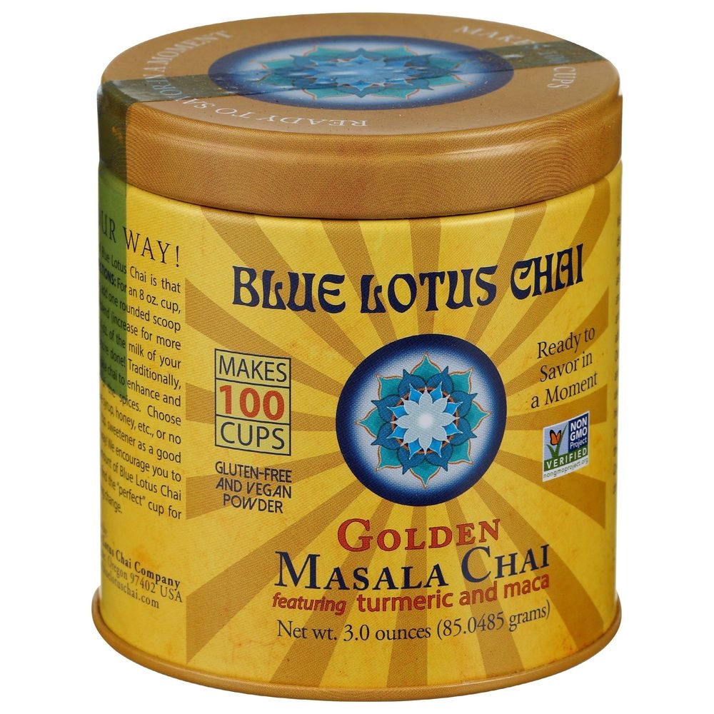 Blue Lotus Chai Golden Masala Chai Powder, 3 Ounce -- 6 per case