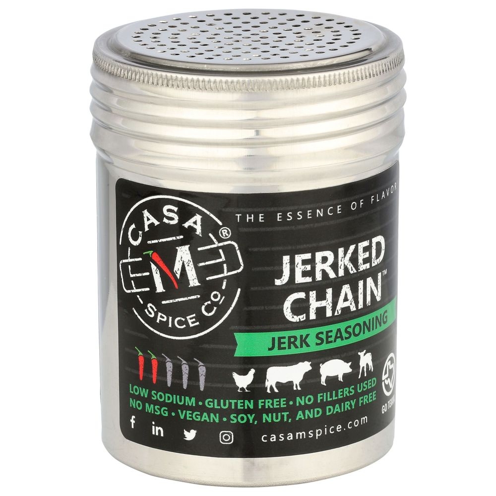 Casa M Spice Co Jerked Chain Jerk Seasoning, 5.25 Ounce Shaker -- 6 per case
