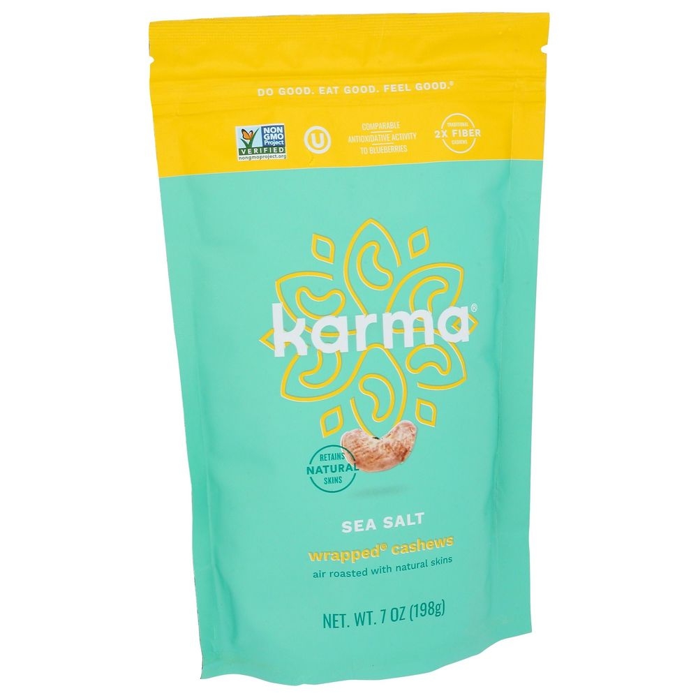 Karma Sea Salt Wrapped Whole Cashews, 7 Ounce -- 6 per case