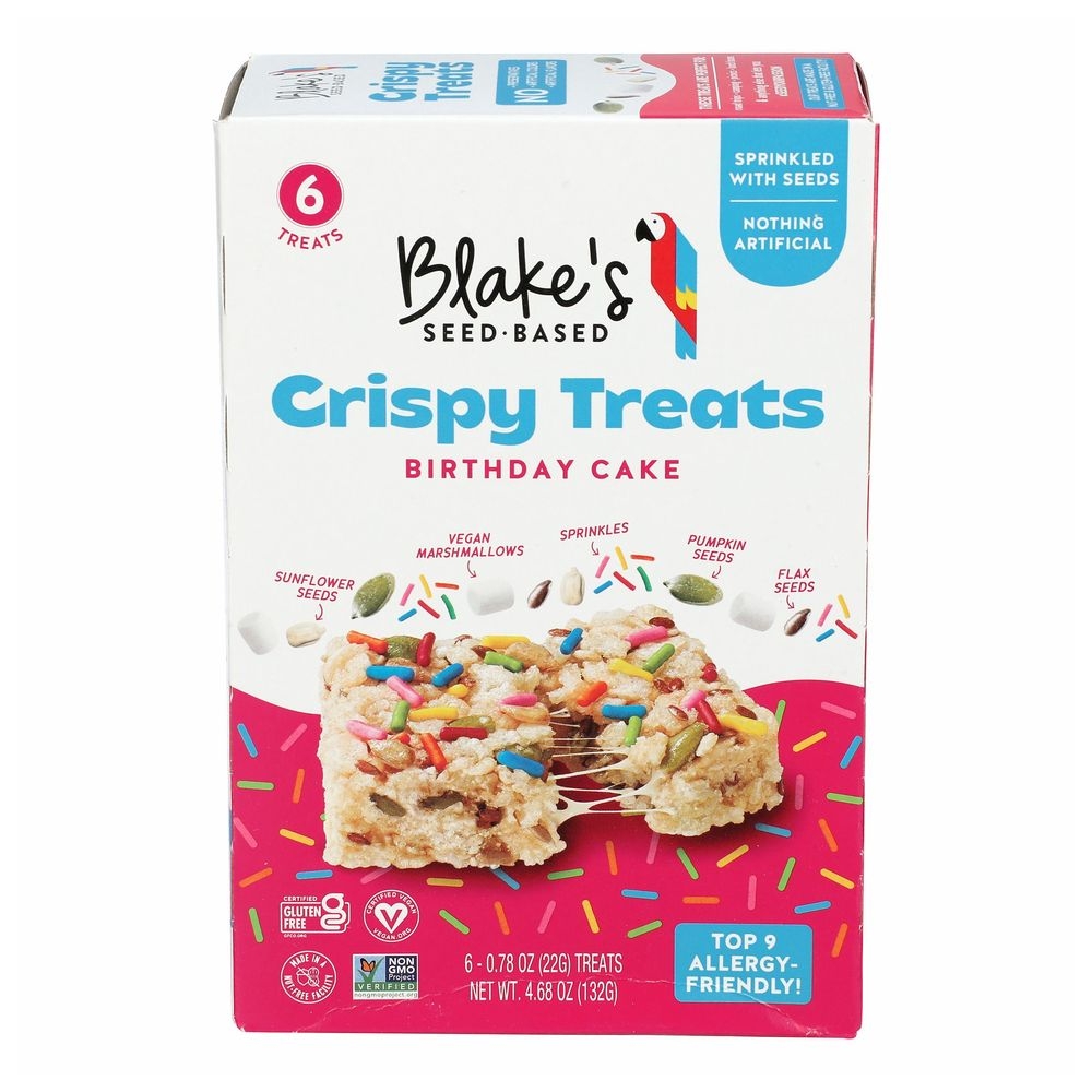 Blakes Seed Based Birthday Cake Rice Crispy Treats, 4.68 Ounce -- 6 per case