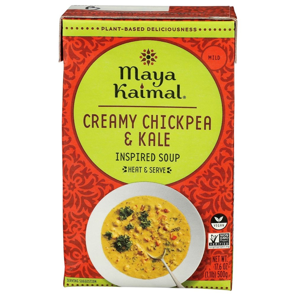Maya Kaimal Creamy Chickpea and Kale Inspired Soup, 17.6 Fluid Ounce -- 12 per case