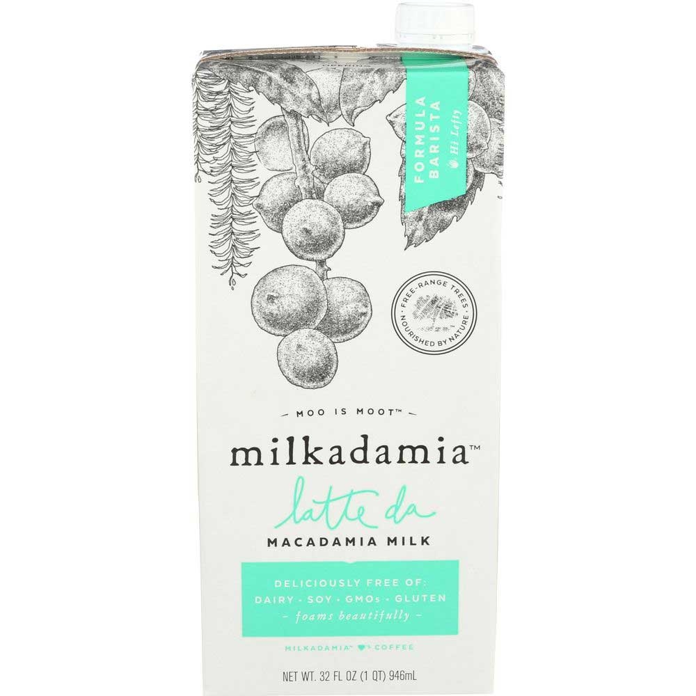 Milkadamia Latte Da Macadamia Milk, 32 Fluid Ounce -- 6 per case