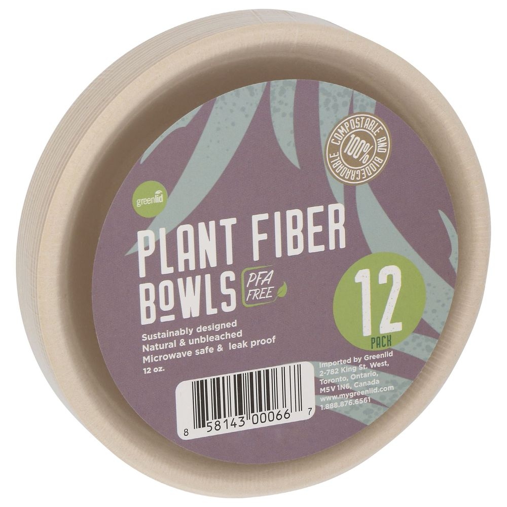 Greenlid Plant Fiber Bowl, 12 count -- 24 per case