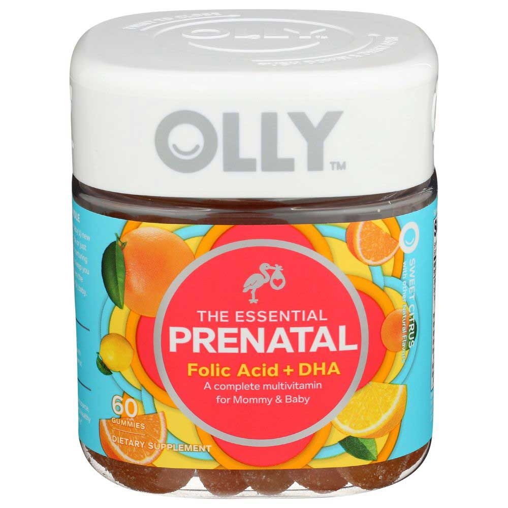 Olly The Essential Prenatal Sweet Citrus Multi Vitamin Gummies - 60 count per pack