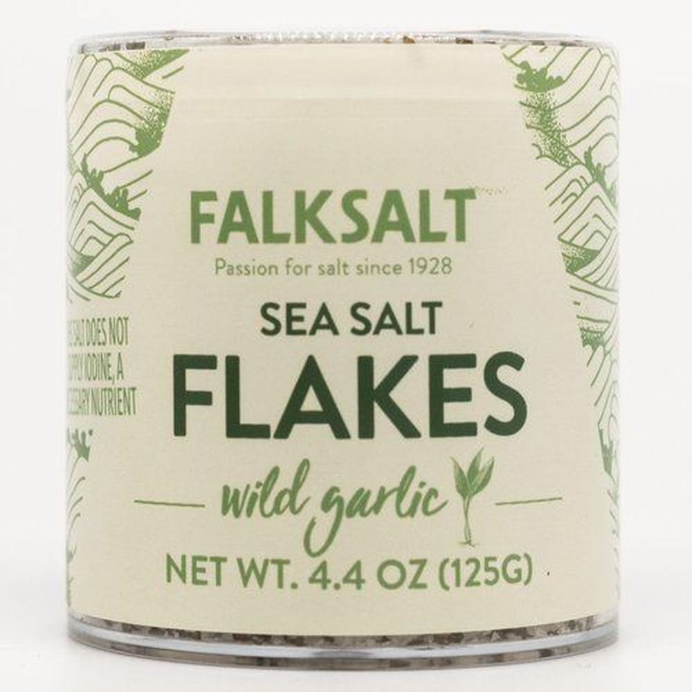 Falksalt Wild Garlic Sea Salt Flakes, 2.47 Ounce -- 8 per case