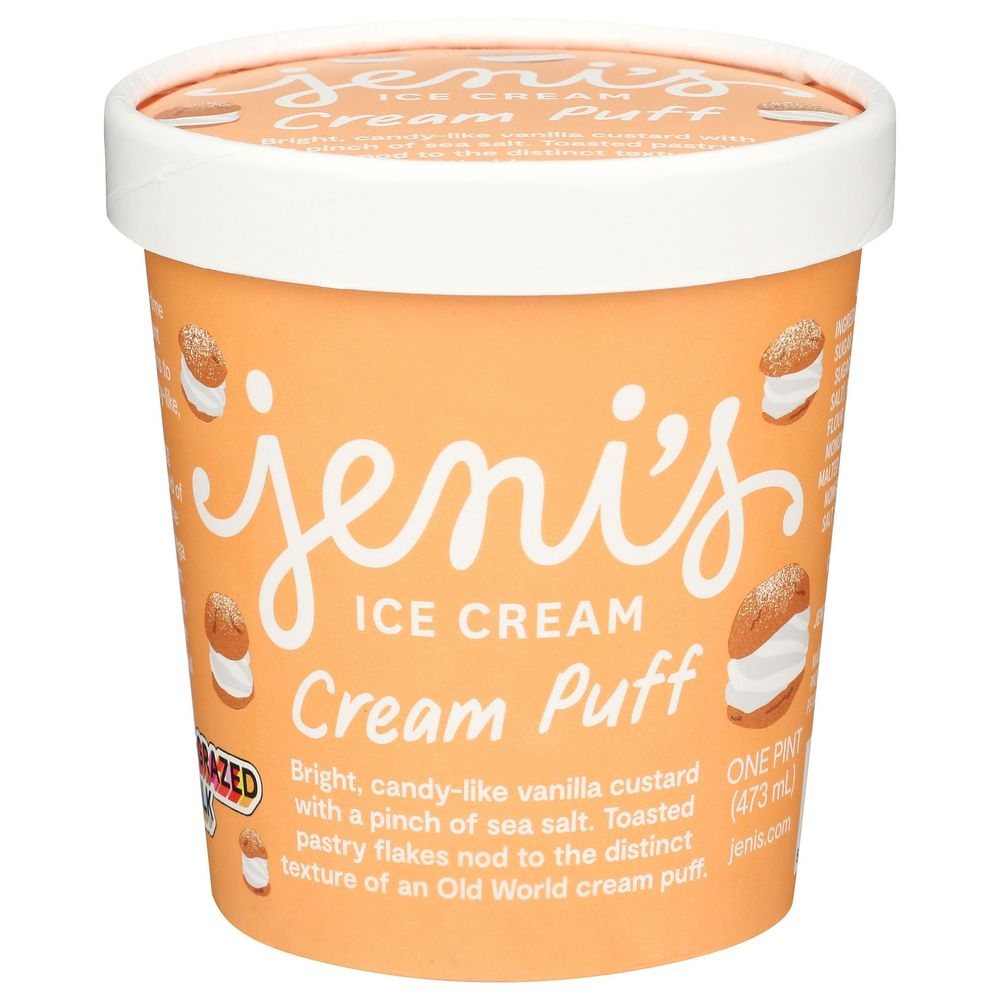 Jenis Splendid Cream Puff Ice Cream, 16 Ounce -- 8 per case