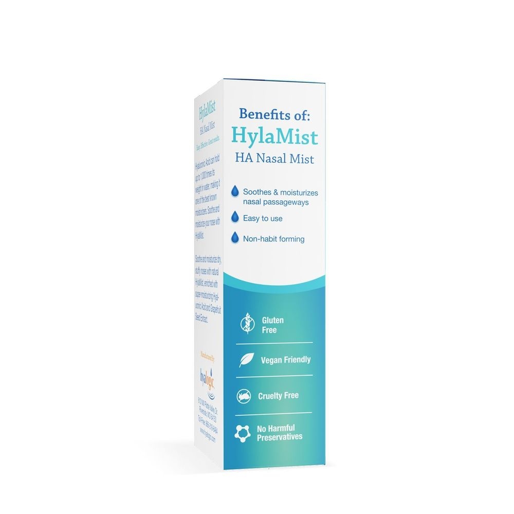 Hyalogic HylaMist Hyaluronic Acid Nasal Spray for Dry Nose, 2 Fluid Ounce