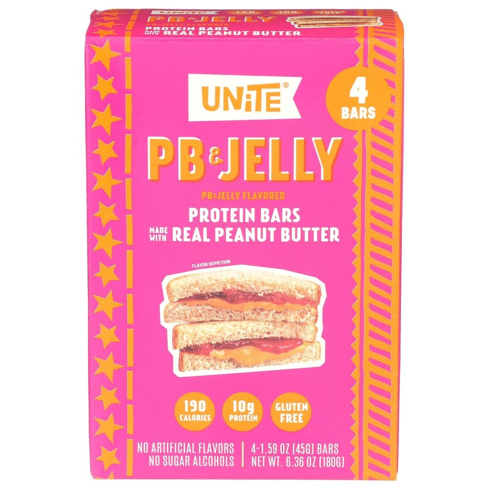 Unite PB and Jelly Flavored Protein Bar, 6.36 Ounce -- 6 per case