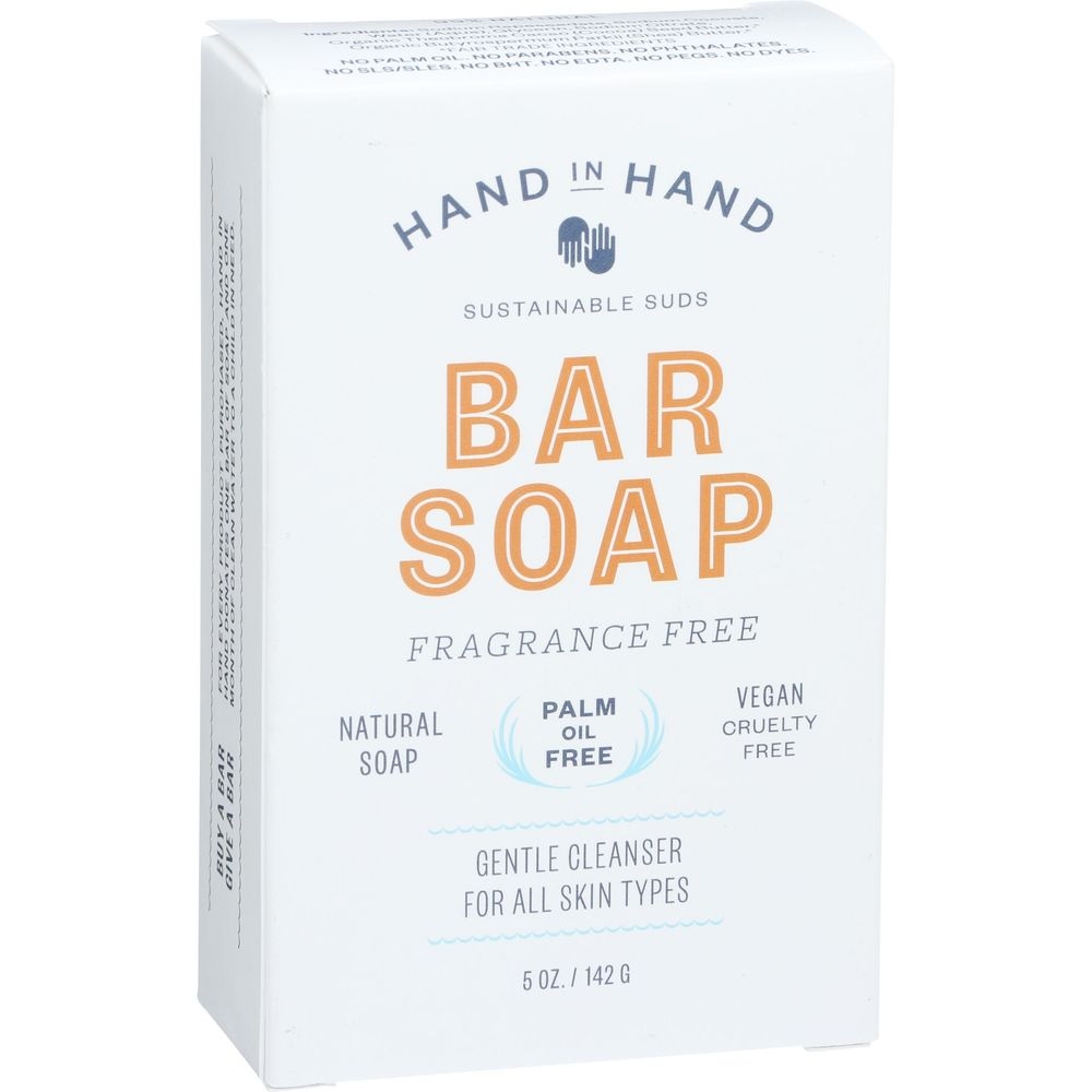 Hand in Hand Fragrance Free Bar Soap, 5 Ounce