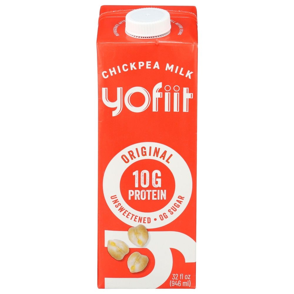Yofiit Original Chickpea Milk, 32 Fluid Ounce -- 12 per case