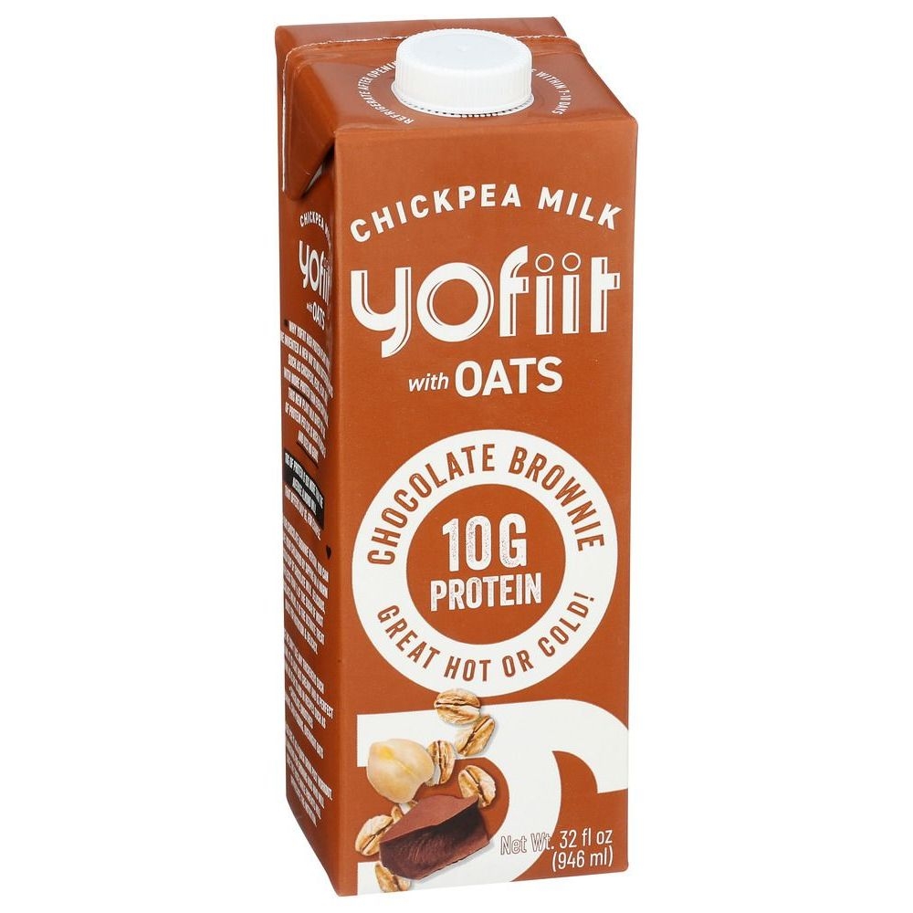 Yofiit Chickpea Milk with Chocolate Brownie, 32 Ounce -- 12 per case