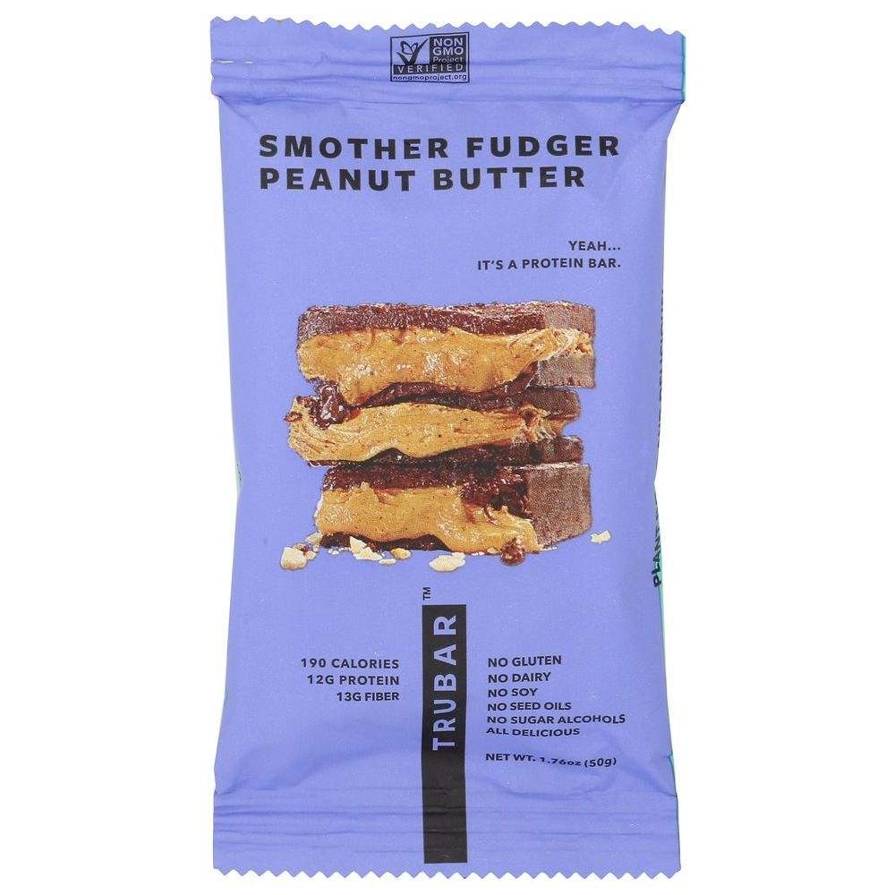 Tru Bar Smother Fudger Peanut Butter Protein Bar, 1.76 Ounce -- 12 per case