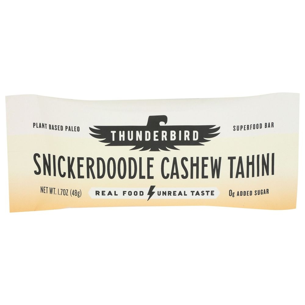 Thunderbird Snickerdoodle Cashew Tahini Snack Bar, 1.7 Ounce -- 12 per case