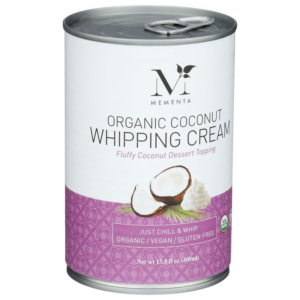 Mementa Organic Coconut Whipping Cream, 13.5 Fluid Ounce -- 6 per case