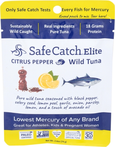 Safecatch Elite Citrus Pepper Wild Tuna, 2.6 Ounce -- 12 per case