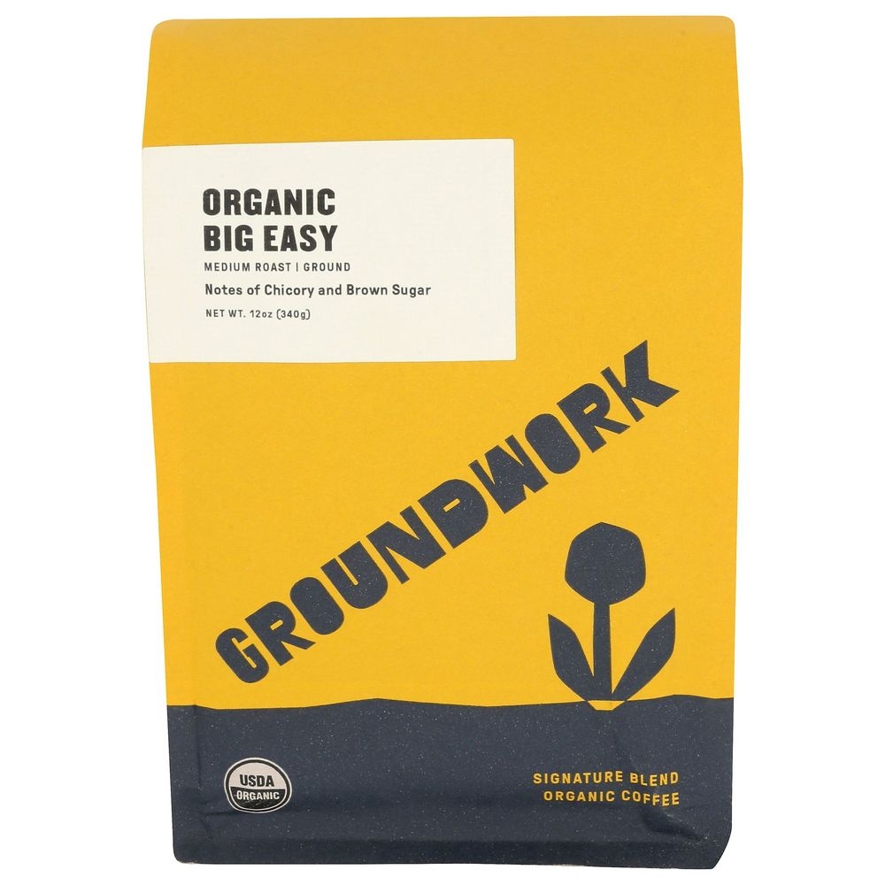 Groundwork Organic Big Easy Medium Roast Coffee, 12 Ounce -- 6 per case