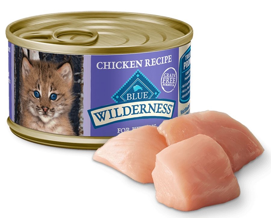 Blue Buffalo Wilderness Chicken Recipe Kitten Wet Cat Food, 3 Ounce -- 24 per case