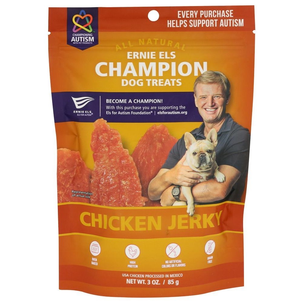 Ernie Els Chicken Jerky Dog Treats, 3 Ounce -- 12 per case