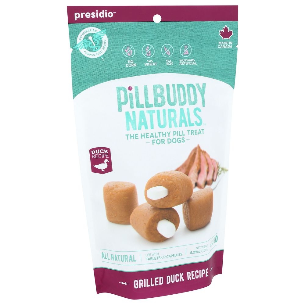 Pillbuddy Naturals Grilled Duck Recipe Dog Treat Pill, 30 count -- 12 per case