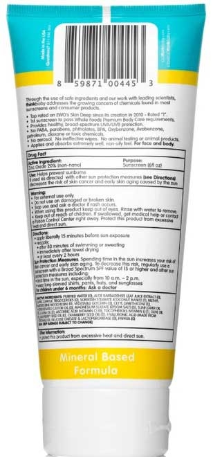 Thinksport Kids SPF 50 Plus Sunscreen - Family Size, 6 Fluid Ounce