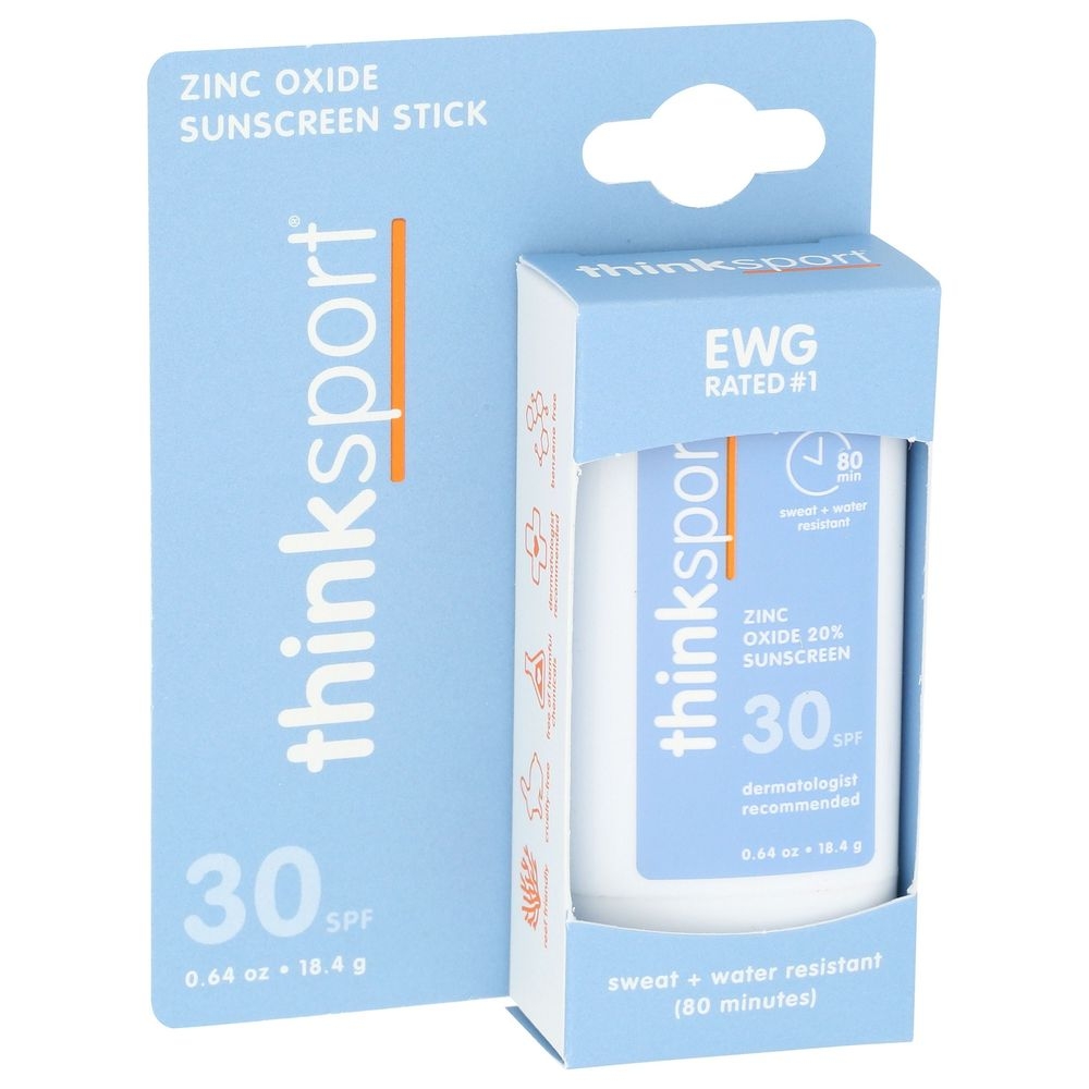 Thinksport SPF 30 Mineral Sunscreen Stick, 0.64 Ounce -- 4 per case