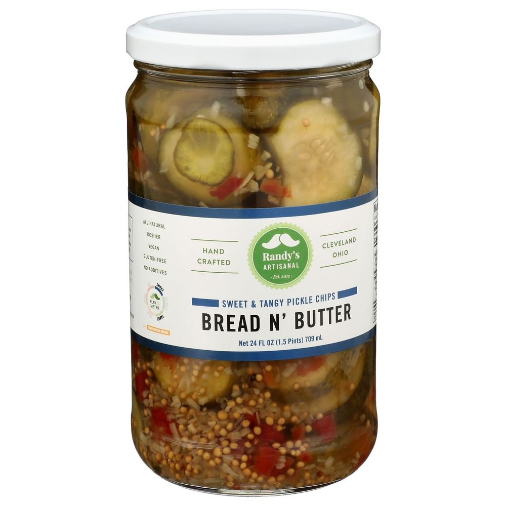 Randys Bread N Butter Sweet and Tangy Pickle Chips, 24 Ounce -- 6 per case