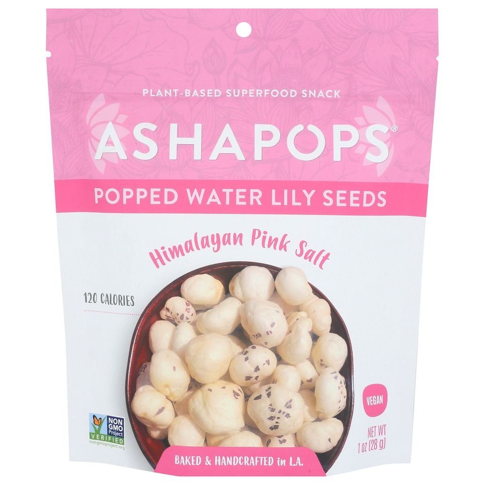 AshaPops Himalayan Pink Salt Popped Water Lily Seeds, 1 Ounce -- 6 per case